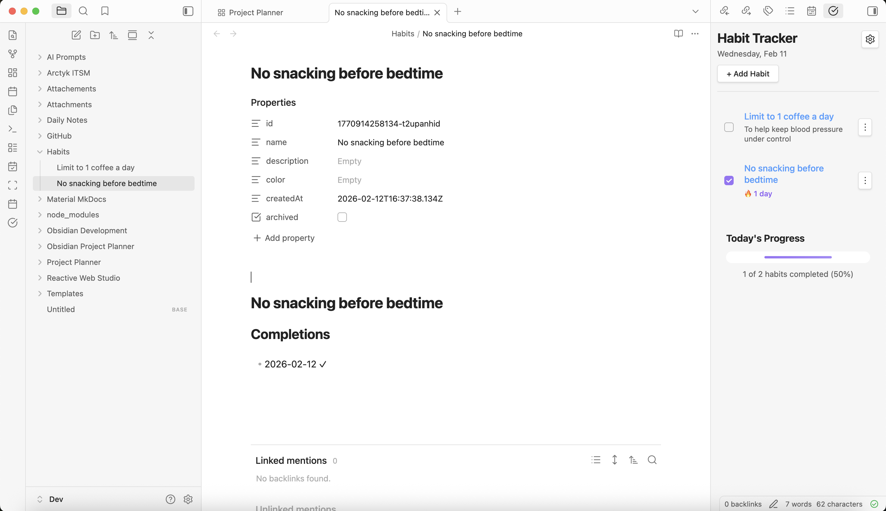 Introducing Obsidian Habit Tracker