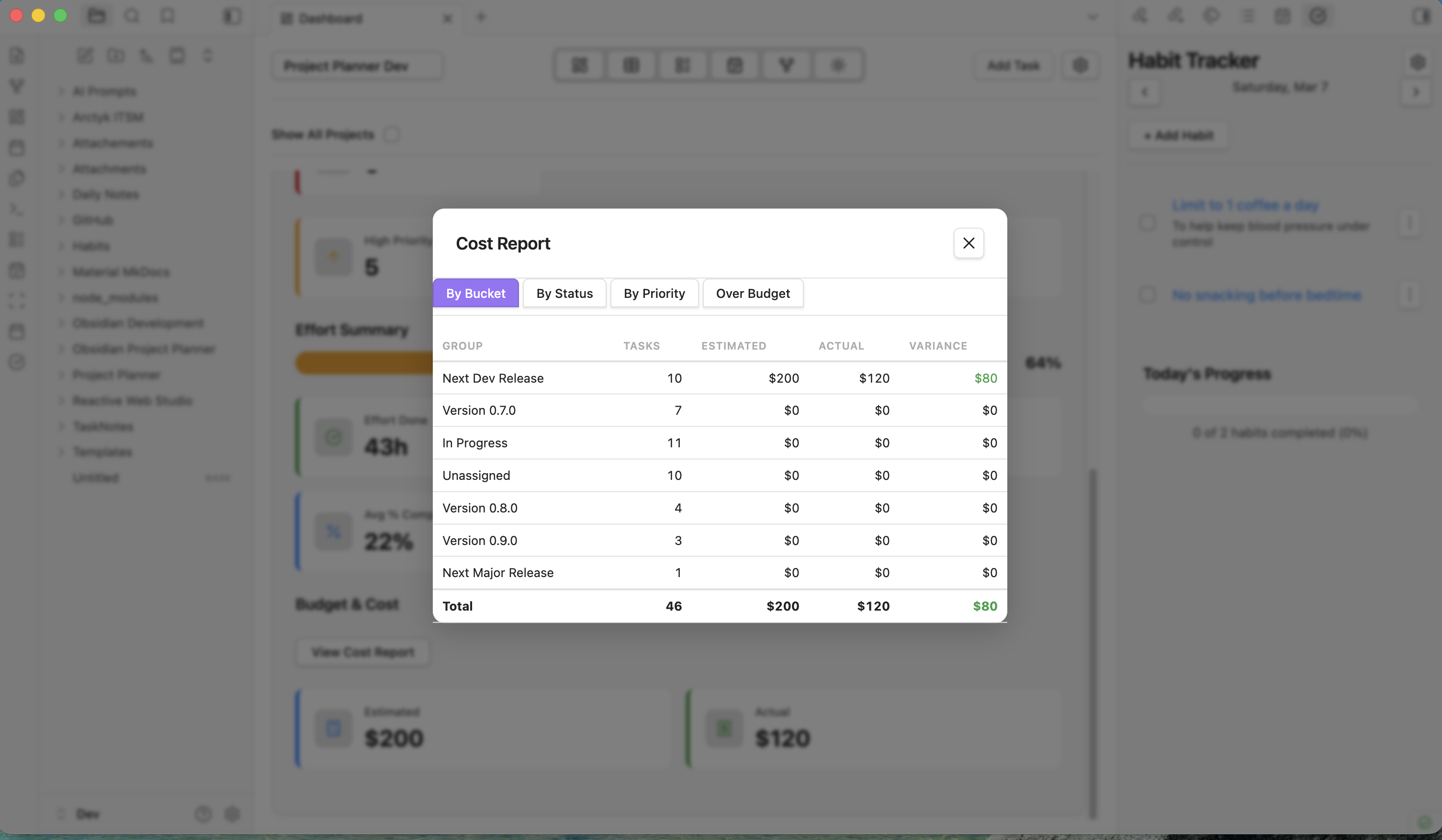 Project Planner v0.8.0 — My Tasks, Cost Tracking & 23 Bug Fixes